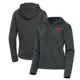 Tampa Bay Buccaneers Antigua Women's Contemporary Quarter-Zip Hoodie - Pewter discount