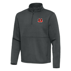 Cincinnati Bengals Antigua Twist Quarter-Zip Pullover Jacket - Pewter on sale