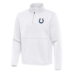 Indianapolis Colts Antigua Twist Quarter-Zip Pullover Jacket - White on sale