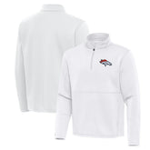 Denver Broncos Antigua Twist Quarter-Zip Pullover Jacket - White outlet