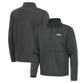 Denver Broncos Antigua Twist Quarter-Zip Pullover Jacket - Pewter for sale