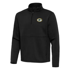 Green Bay Packers Antigua Twist Quarter-Zip Pullover Jacket - Black online