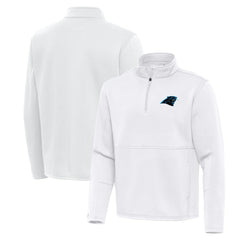 Carolina Panthers Antigua Twist Quarter-Zip Pullover Jacket - White cheap