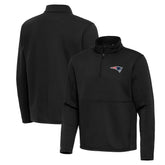 New England Patriots Antigua Twist Quarter-Zip Pullover Jacket - Black for sale