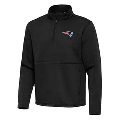 New England Patriots Antigua Twist Quarter-Zip Pullover Jacket - Black for sale
