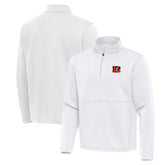 Cincinnati Bengals Antigua Twist Quarter-Zip Pullover Jacket - White sale