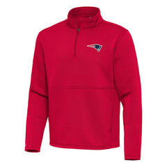New England Patriots Antigua Twist Quarter-Zip Pullover Jacket - Red sale