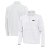New York Jets Antigua Twist Quarter-Zip Pullover Jacket - White cheap