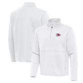 Kansas City Chiefs Antigua Twist Quarter-Zip Pullover Jacket - White sale