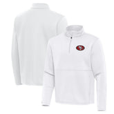 San Francisco 49ers Antigua Twist Quarter-Zip Pullover Jacket - White cheap