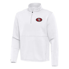 San Francisco 49ers Antigua Twist Quarter-Zip Pullover Jacket - White cheap