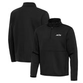 New York Jets Antigua Twist Quarter-Zip Pullover Jacket - Black outlet