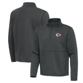 Kansas City Chiefs Antigua Twist Quarter-Zip Pullover Jacket - Pewter outlet