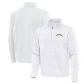 Los Angeles Chargers Antigua Twist Quarter-Zip Pullover Jacket - White outlet