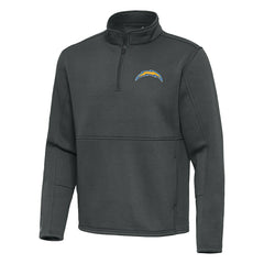 Los Angeles Chargers Antigua Twist Quarter-Zip Pullover Jacket - Pewter online
