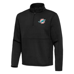 Miami Dolphins Antigua Twist Quarter-Zip Pullover Jacket - Black discount