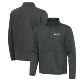 Seattle Seahawks Antigua Twist Quarter-Zip Pullover Jacket - Pewter for sale