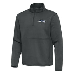 Seattle Seahawks Antigua Twist Quarter-Zip Pullover Jacket - Pewter for sale