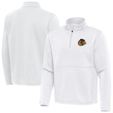 Chicago Blackhawks Antigua Twist Quarter-Zip Pullover Jacket - White Pullover