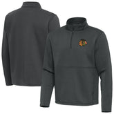 Chicago Blackhawks Antigua Twist Quarter-Zip Pullover Jacket - Pewter Pullover