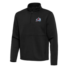 Colorado Avalanche Antigua Twist Quarter-Zip Pullover Jacket - Black Pullover