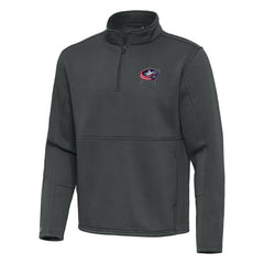 Columbus Blue Jackets Antigua Twist Quarter-Zip Pullover Jacket - Silver Pullover