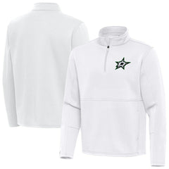 Dallas Stars Antigua Twist Quarter-Zip Pullover Jacket - White Pullover