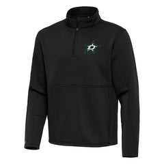 Dallas Stars Antigua Twist Quarter-Zip Pullover Jacket - Black Pullover