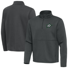 Dallas Stars Antigua Twist Quarter-Zip Pullover Jacket - Silver Pullover