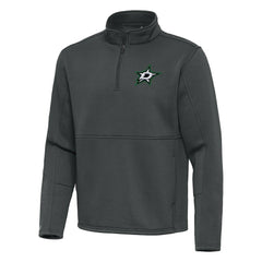 Dallas Stars Antigua Twist Quarter-Zip Pullover Jacket - Silver Pullover