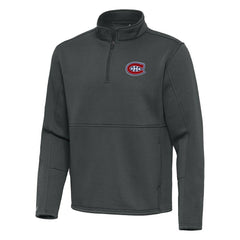 Montreal Canadiens Antigua Twist Quarter-Zip Pullover Jacket - Pewter Pullover