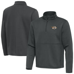 Nashville Predators Antigua Twist Quarter-Zip Pullover Jacket - Pewter Pullover