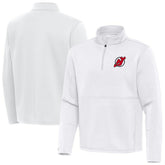 New Jersey Devils Antigua Twist Quarter-Zip Pullover Jacket - White Jerseys