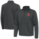 New Jersey Devils Antigua Twist Quarter-Zip Pullover Jacket - Pewter Jerseys