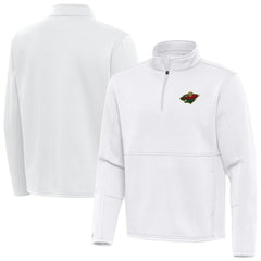 Minnesota Wild Antigua Twist Quarter-Zip Pullover Jacket - White Pullover
