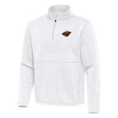 Minnesota Wild Antigua Twist Quarter-Zip Pullover Jacket - White Pullover