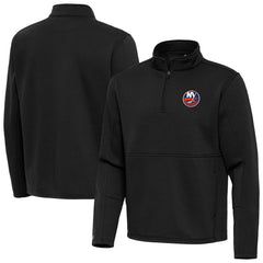 New York Islanders Antigua Twist Quarter-Zip Pullover Jacket - Black Pullover