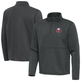 New York Islanders Antigua Twist Quarter-Zip Pullover Jacket - Pewter Pullover