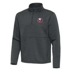New York Islanders Antigua Twist Quarter-Zip Pullover Jacket - Pewter Pullover