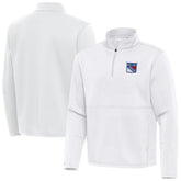 New York Rangers Antigua Twist Quarter-Zip Pullover Jacket - White Pullover
