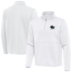 San Jose Sharks Antigua Twist Quarter-Zip Pullover Jacket - White Pullover