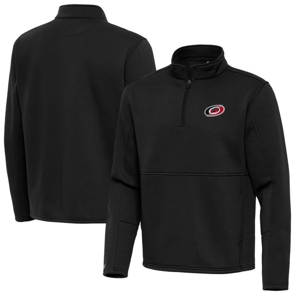 Carolina Hurricanes Antigua Twist Quarter-Zip Pullover Jacket - Black Pullover