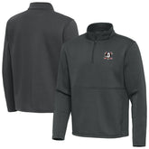 Anaheim Ducks Antigua Twist Quarter-Zip Pullover Jacket - Silver Pullover