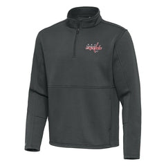 Washington Capitals Antigua Twist Quarter-Zip Pullover Jacket - Pewter Pullover