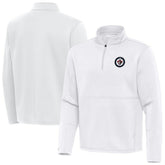 Winnipeg Jets Antigua Twist Quarter-Zip Pullover Jacket - White Pullover