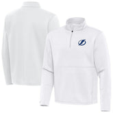 Tampa Bay Lightning Antigua Twist Quarter-Zip Pullover Jacket - White Pullover