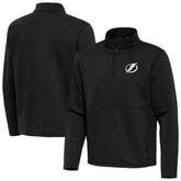 Tampa Bay Lightning Antigua Twist Quarter-Zip Pullover Jacket - Black Pullover