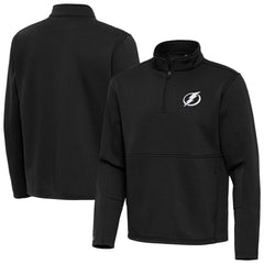 Tampa Bay Lightning Antigua Twist Quarter-Zip Pullover Jacket - Black Pullover