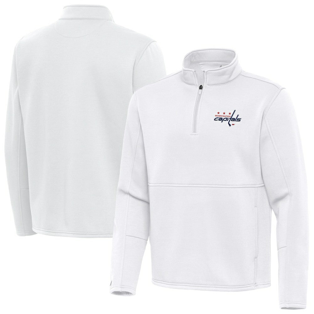 Washington Capitals Antigua Twist Quarter-Zip Pullover Jacket - White Pullover