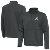 Tampa Bay Lightning Antigua Twist Quarter-Zip Pullover Jacket - Pewter Pullover